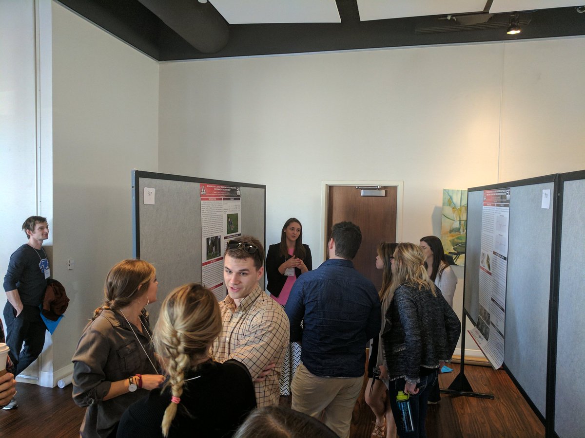 CBaileyPhD's tweet photo. Great presentations from @LaGrangeCollege  Exercise Science students from at SEACSM @LCSPEEDCenter @DocBellon https://t.co/zXw7hop4Pf