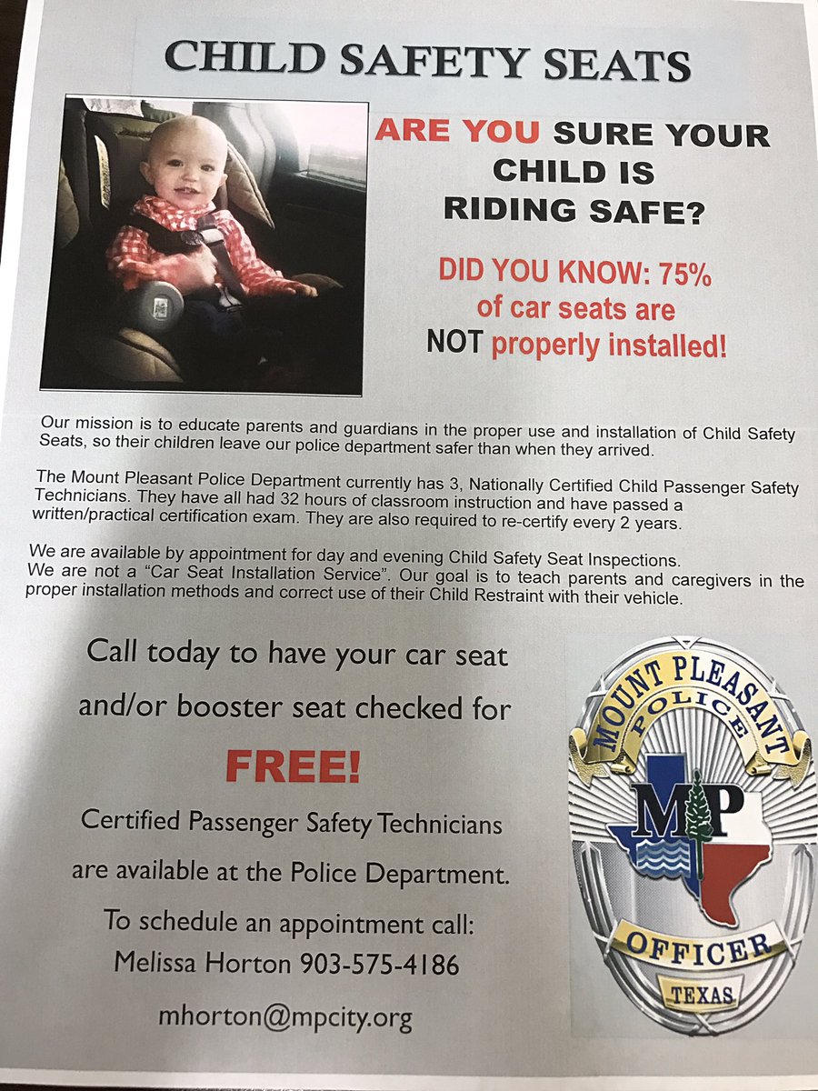 NETWH_PA's tweet photo. #carseat #carseatsafety #free #mountpleasanttx https://t.co/JVRukxEWXE