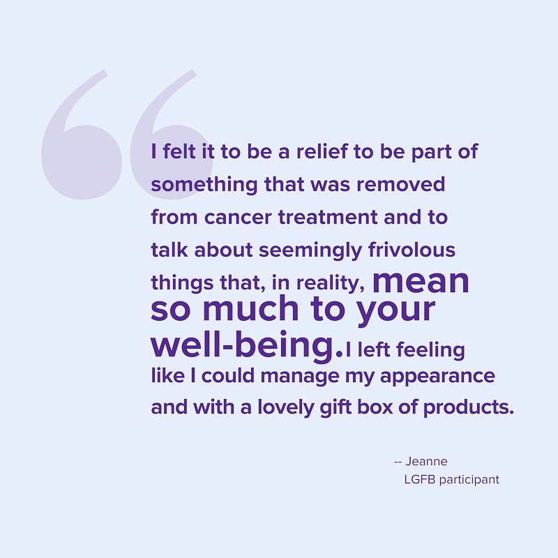 BGBCanada's tweet photo. If you know a woman that is facing cancer, refer her to our program. #LGFBQuotes https://t.co/umXJbjTTmK