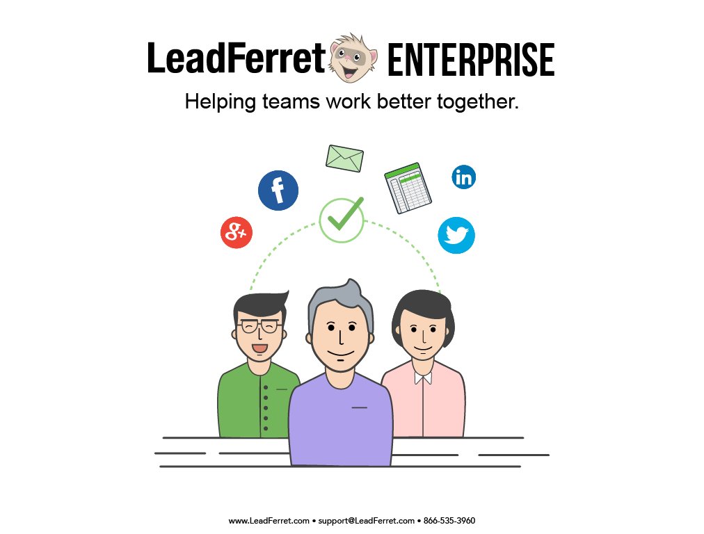 LeadFerret1's tweet photo. #LeadFerret Enterprise - Helping teams work better together! #team #SocialMedia #marketing #sales #worktogetherbetter #data #bigdata #email https://t.co/gxNuF3YoGU