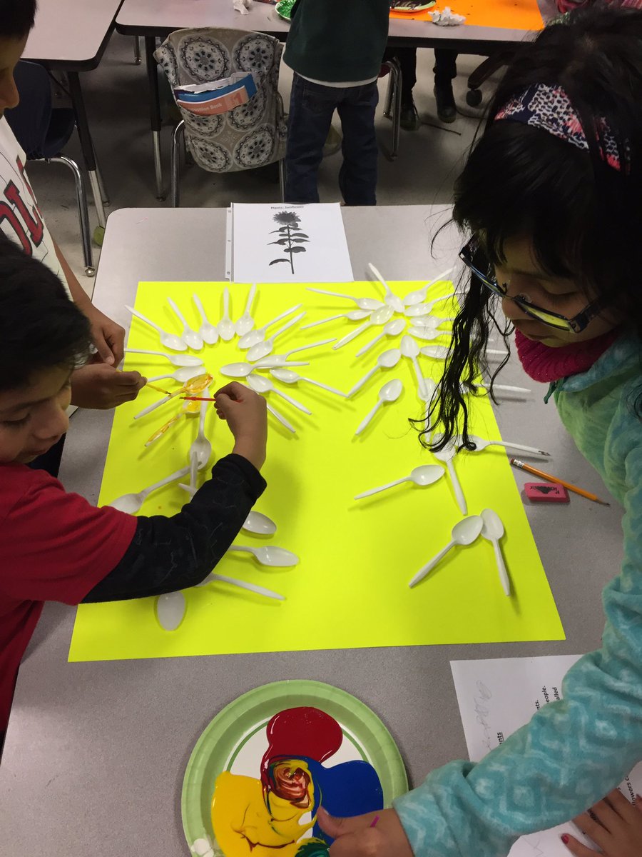 Pressler1st's tweet photo. Upcycling old spoons into plants (Bamboo, Aloe Vera, Apple Tree, &amp; Sunflower) #ProjectBasedLearning https://t.co/eDllgmLlHd
