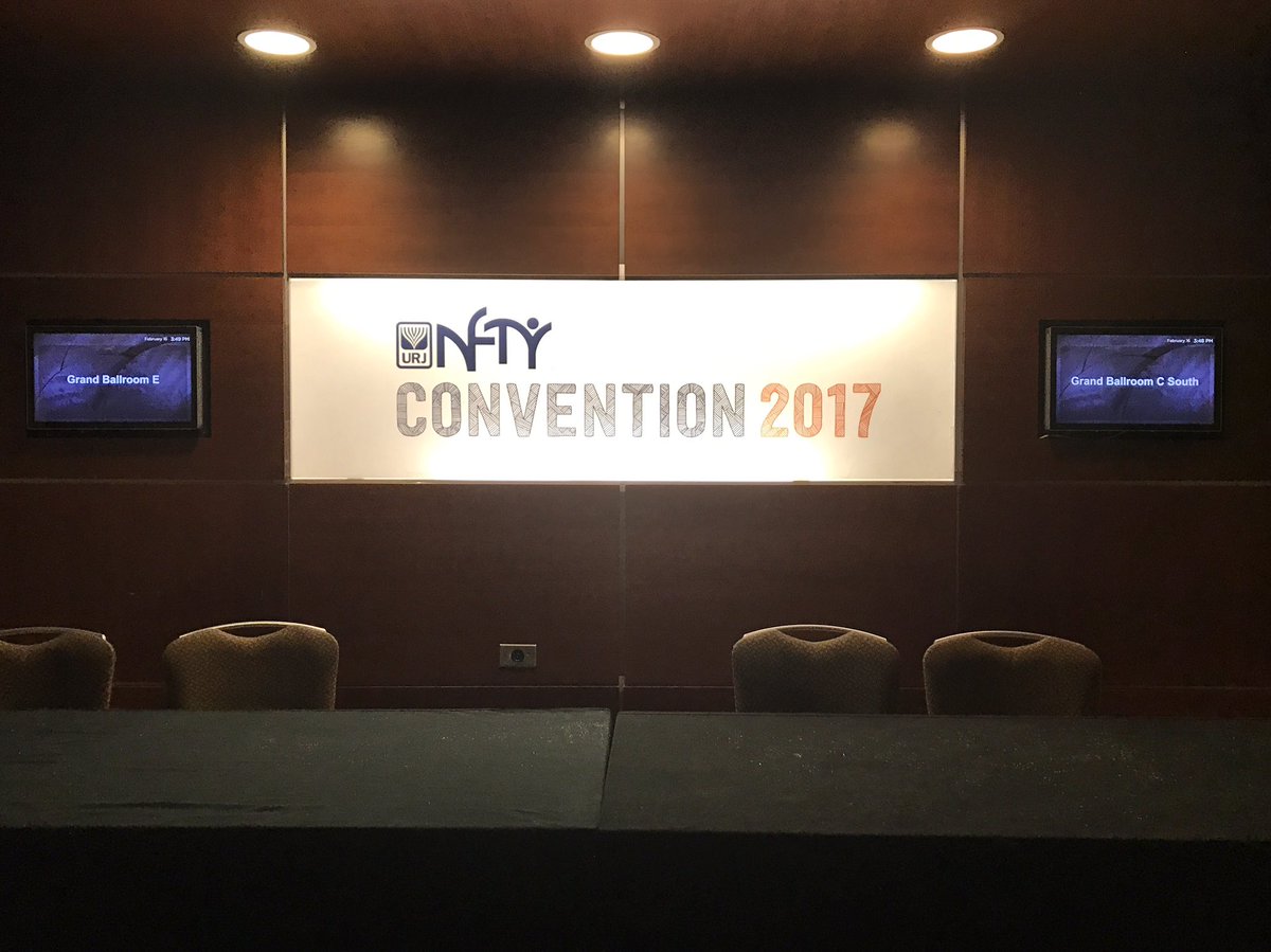 URJorg's tweet image. #NFTYConvention is ready for you! In less than 24 hours, we'll be joined by 1,400+ Reform Jewish teens &amp;amp; educators. Can't wait!