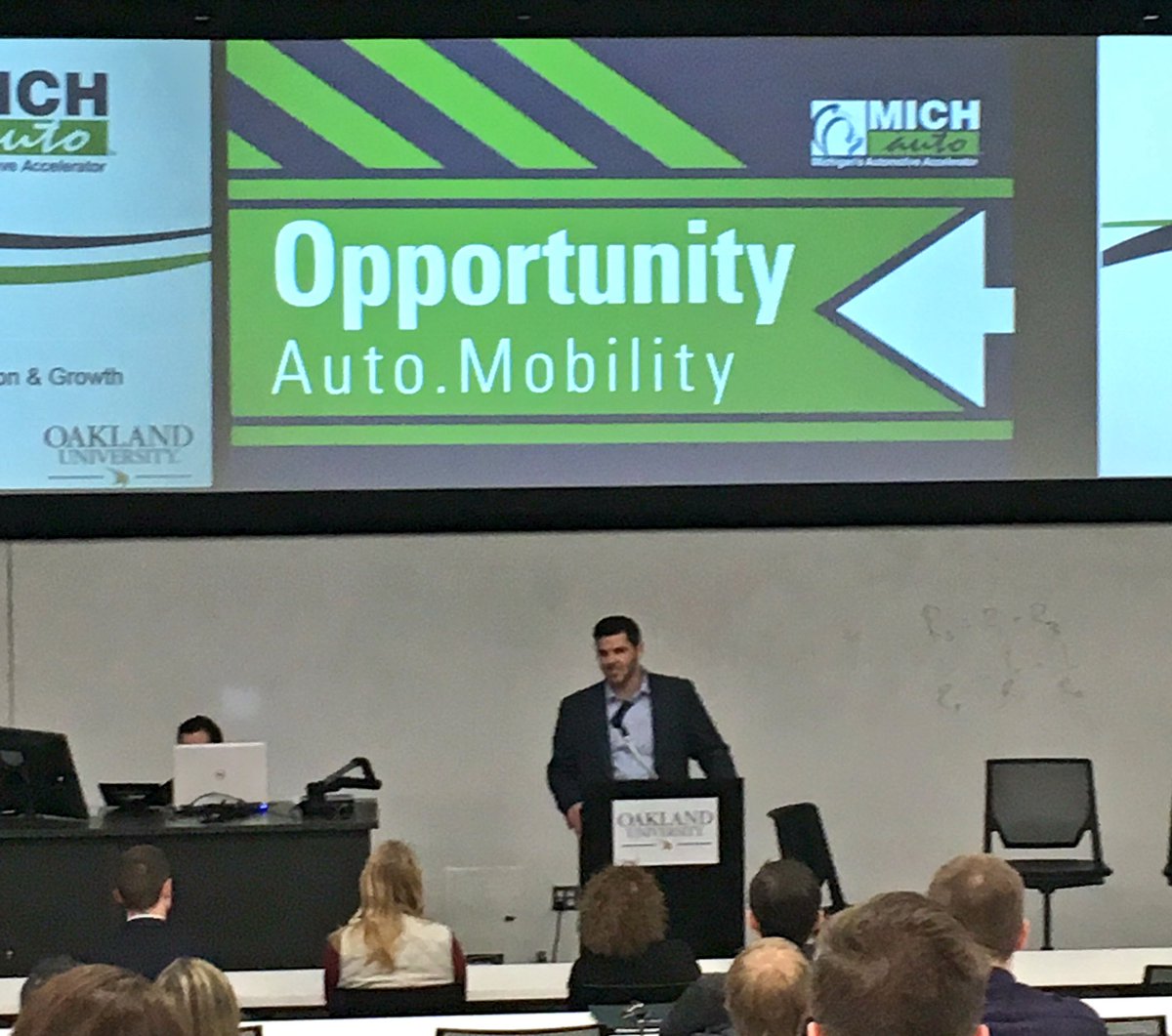 MichAuto's tweet photo. "The automotive industry is growing, it's global, and it's extremely high tech." @rluce14 #DiscoverAuto https://t.co/GizU31RBWk