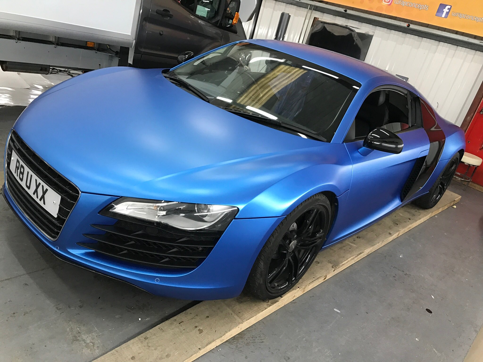 Blue And Black Audi R8