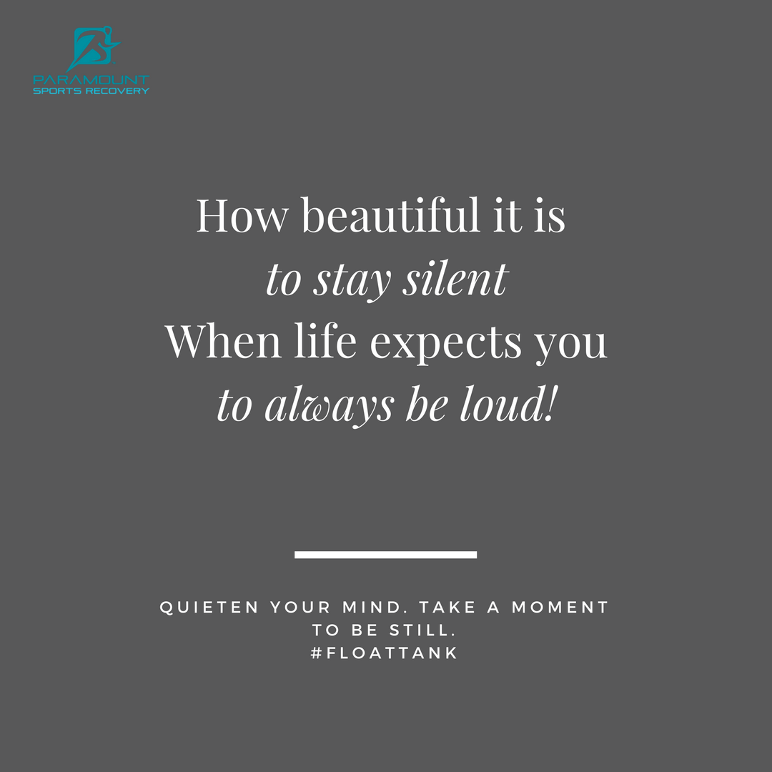 Paramount_Syd's tweet photo. No need to feel the silence when it is doing  you wonders!
Learn to be still &amp; centered. Learn to Float
#notjustaboutsport #floattanksydney https://t.co/AI384GYoQB