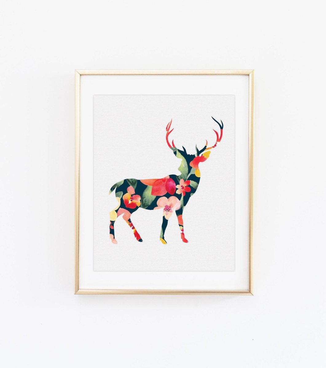kiwiNberries's tweet photo. Floral deer print - Orange red and black deer silhouette - … https://t.co/9sM3J2nqIj #kiwiNberries #FloralDeerPoster https://t.co/cRyJPpUVuV
