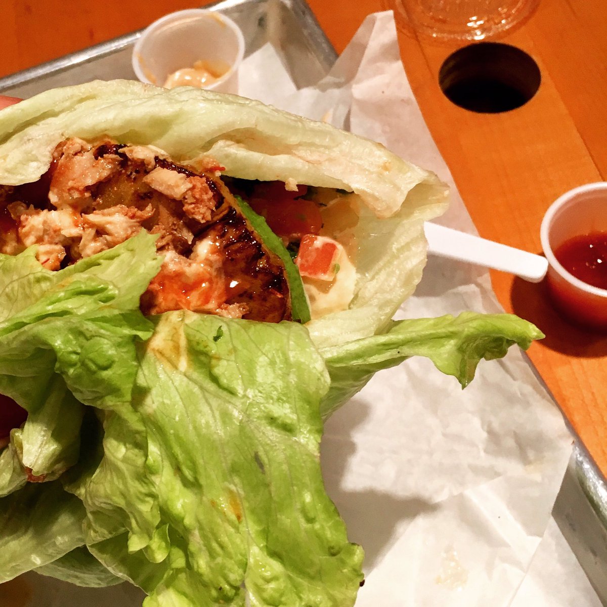 orderupsa's tweet photo. Fact: you can order any of our tacos or burgers on a lettuce wrap for #free! Ask for yours &amp; make it a #whole30 meal 💪🏽 #Orderupsa https://t.co/NRtSb5UZsi