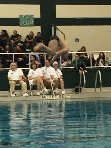 GJSDAquatics's tweet photo. Mike and Charlie Brown at the Section 2 Division 2 Diving Championships going on now at Shen! https://t.co/6SlfBpBKHN