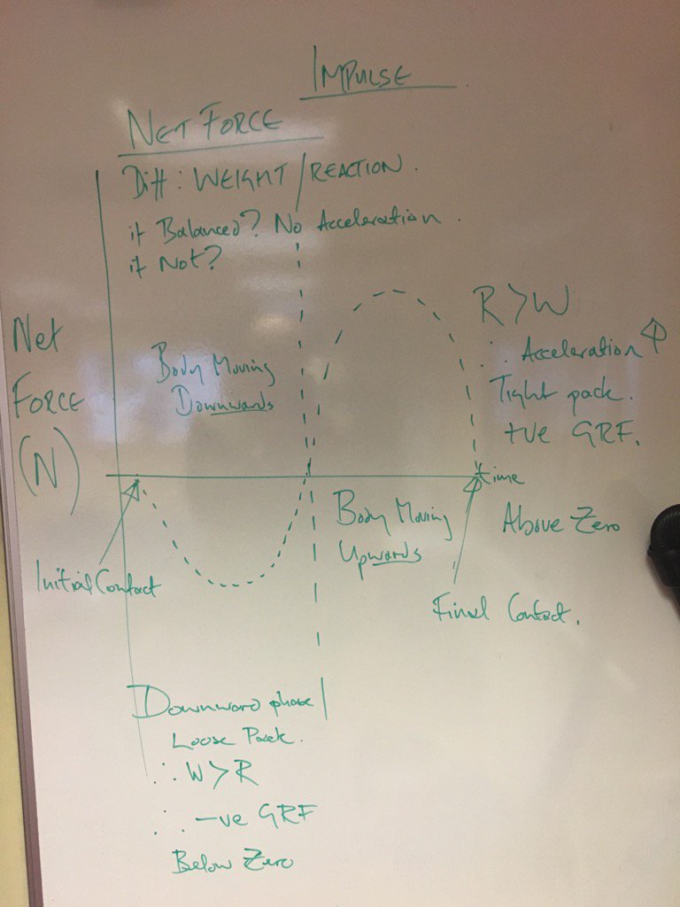 Positive and negative component of ground reaction F equate to eccentric and concentric contractions
