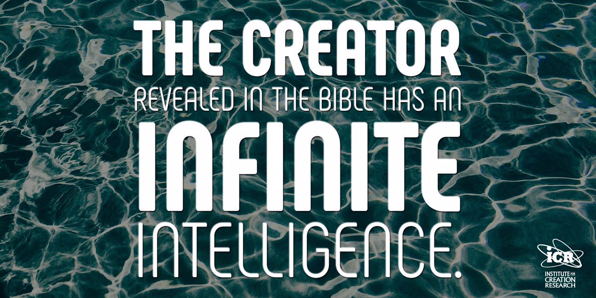 ICRscience's tweet photo. The Creator revealed in the Bible has an infinite intelligence. https://t.co/MhSGrTvSNQ #Science #Faith https://t.co/3YkboO8pxy