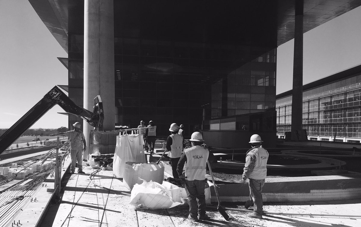 Novalandscape's tweet photo. Moving 250 tons of decomposed granite on the terrace @Novalandscape #novagreen @KDC_Development @Toyota @KimleyHorn @AustinAdvantage https://t.co/Xv8Q7erfuG
