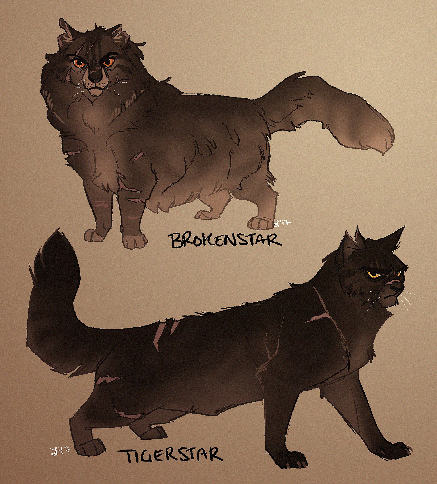 Ritwells (COMM'S OPEN!) on X: haven't drawn cats in a while but here are  my interpretations of a few Warrior Cats characters in my style   / X