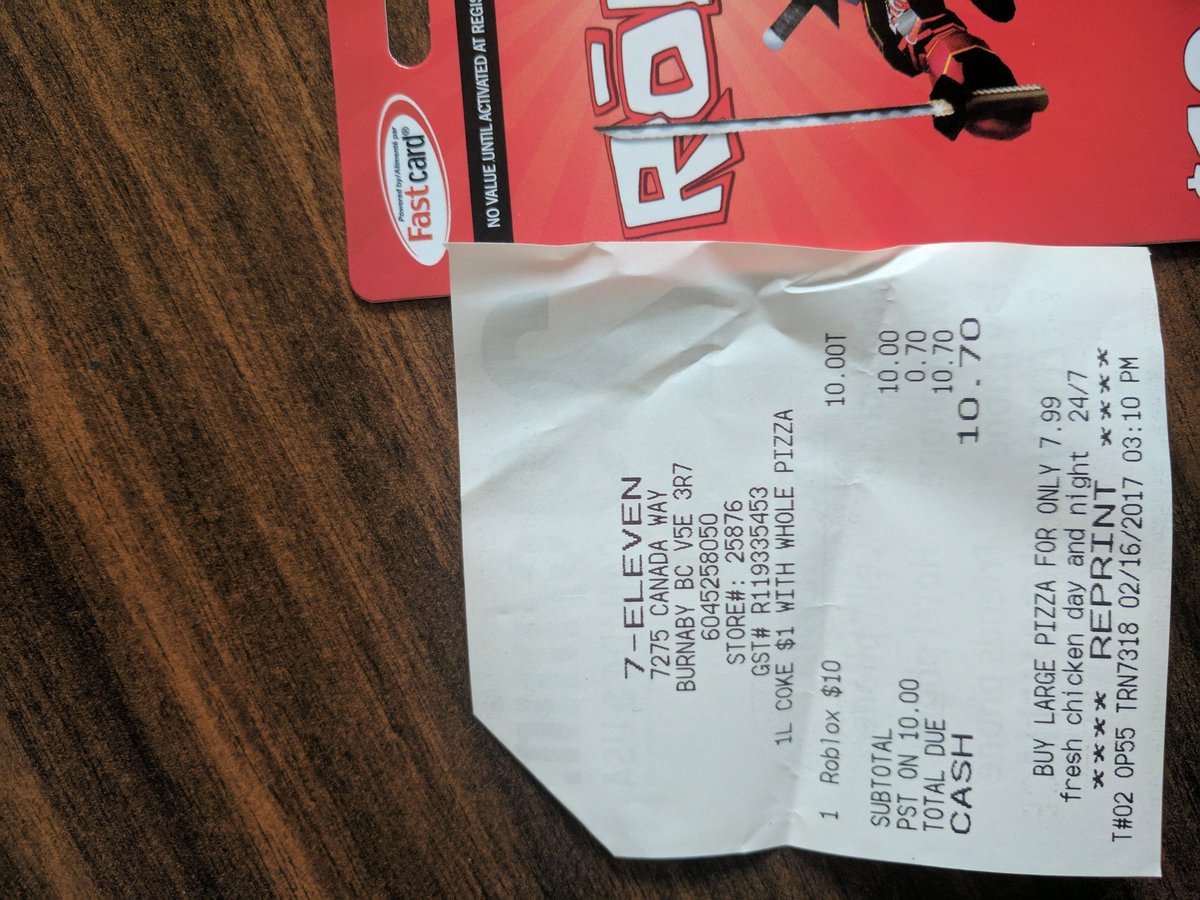 Gokkan Uxxgo On Twitter Quick Question For Canrevagency I Bought A Roblox Gift Card At 7 11 They Charged Me Tax Aren T Gift Cards Tax Exempt Https T Co Gdveowwvfr