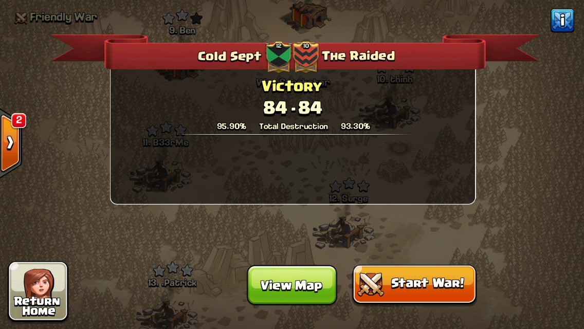 Close war GG <a href="/TheRaidedCoC/">The RAIDED</a>