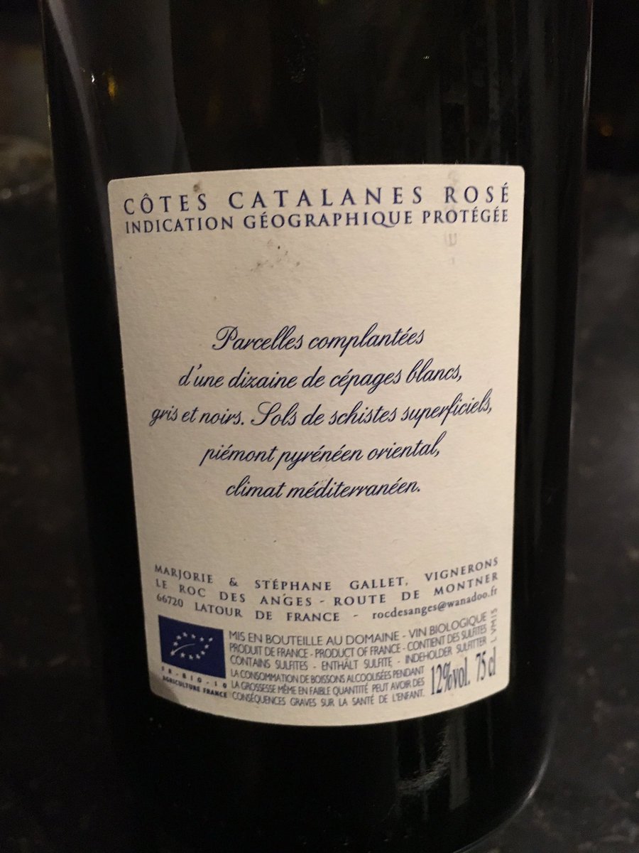 GeoffAdam's tweet photo. Quelle cuvée.... assemblage 10 cépages blanc-noir-gris et mis en appelation "Côte Catalannes Rosé". Plus tôt vin gris que rosé #rocdesanges https://t.co/zG5Vp1CNXA