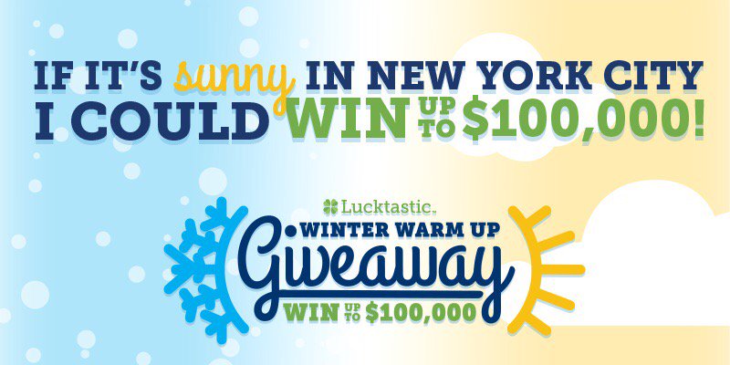 RedRob1975's tweet image. If it's sunny in New York City, I could win up to $100,000! lucktastic.com/twShareFunnel