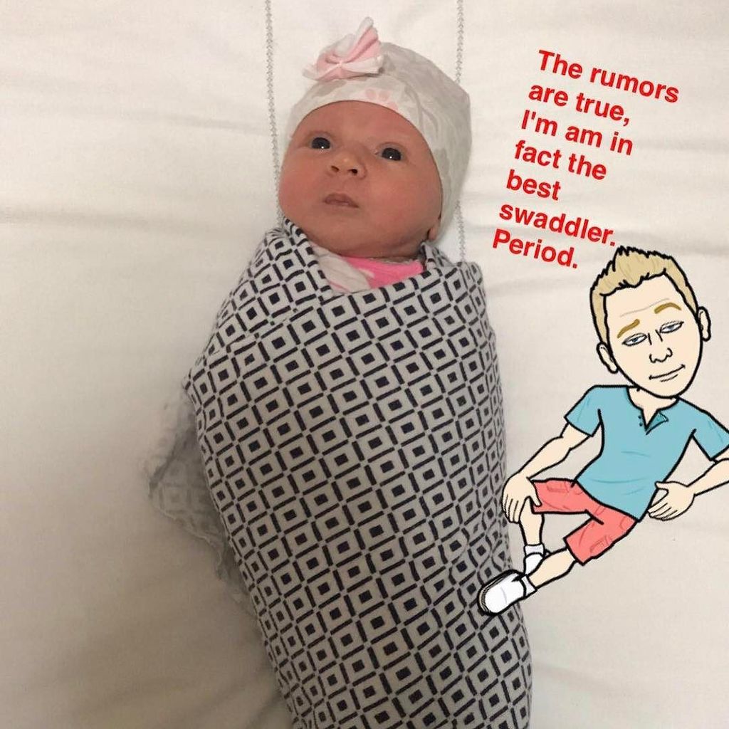 Tyler_Deveraux's tweet photo. If swaddling were basketball, they'd call my The King. 👑 #YesImReferringToKingJames #YesHe… https://t.co/EYXleqZgz1 https://t.co/O3xACXulsO