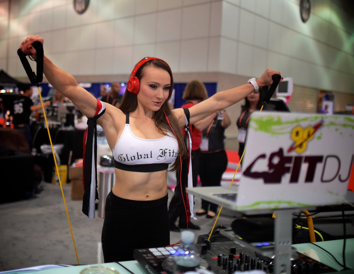 globalfitness96's tweet photo. Our friend @laurenfitdj At #ihrsa two years ago #Yoga #losangeles #california #djlife #fitness #fit  #workout #gym #likeforlike #followme https://t.co/IuHLkj2DFu