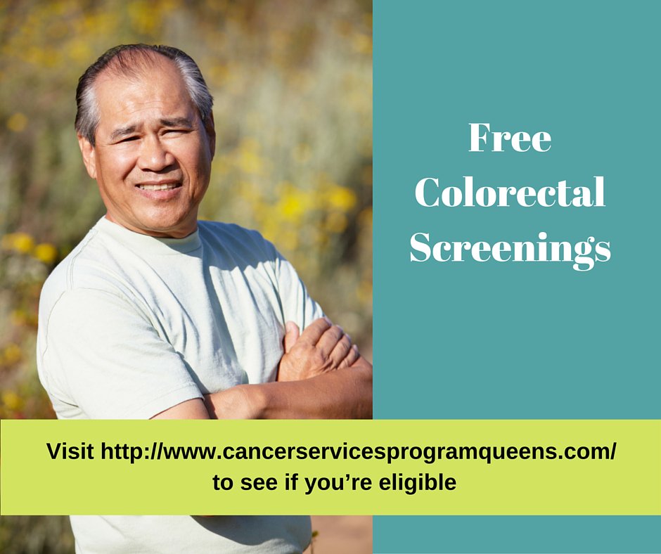 CSPQueens's tweet photo. Call 718-670-1561 to see if you're eligible for a free colorectal cancer screening or visit https://t.co/qA31eJuyky #freecancerscreenings https://t.co/W4jlwx0Fmx