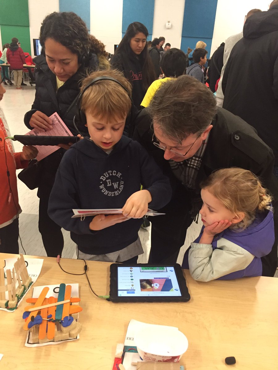 Heslep2nd's tweet photo. Tech night was a success! Students taught parents about our STREAM project and the creative design process on Seesaw! @AbingdonGIFT https://t.co/uUOOalNGqO