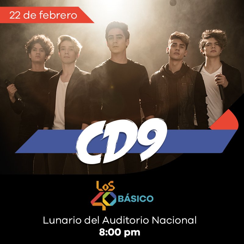 los40mx's tweet image. #CODERS ¡Es momento de ganar sus boletos para #LOS40Básico con .@CD9! Regístrense AQUÍ 👉  bit.ly/2kDZBBx