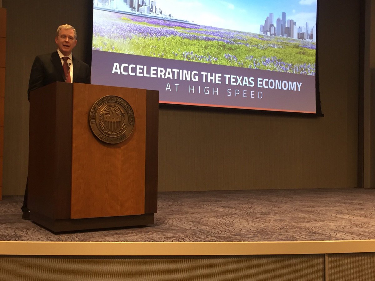 TexasCentral's tweet photo. "Texans want more choice, less congestion." Texas Central President Tim Keith to #dallasafp @DallasFed https://t.co/AoDWLsAkhz