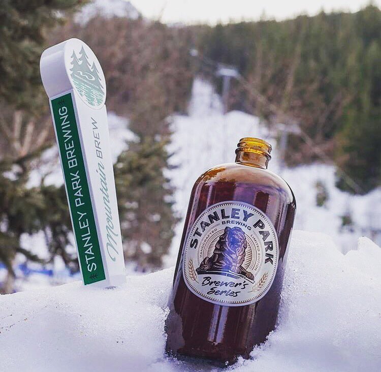 merlinsbar's tweet photo. Check out the new kid in town! We're now serving #MountainBrew by @StanleyParkBrew. Perfect any hour! #SkiEatDrink https://t.co/4dnMbkjjBq