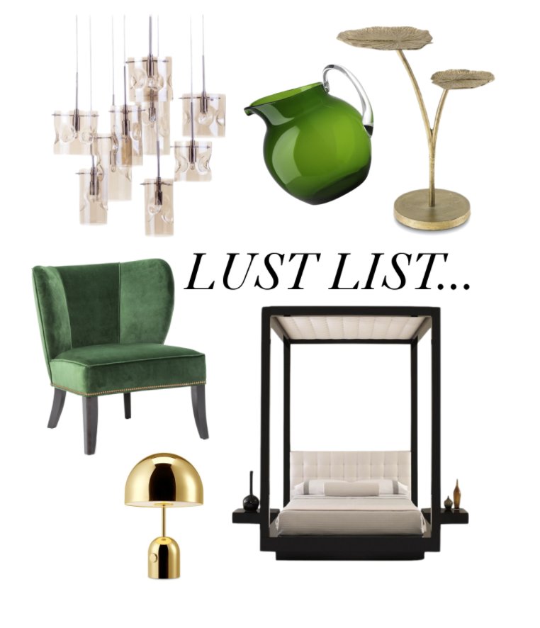 This week we are lusting over old world glamour and luxury, with injections of <a href="/pantone/">PANTONE</a>'s colour of 2017: #Greenery.