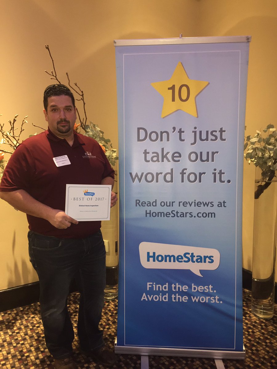 DistinctHI's tweet image. That's 2 Best of awards for us #DistinctHomeInspections
#HomeStarsBestOf2017 #BaeumlerApproved