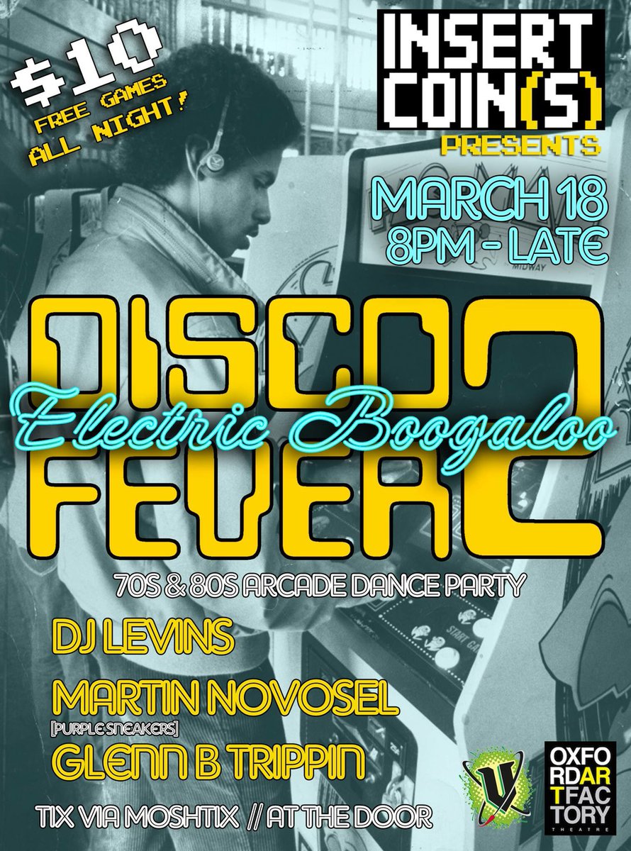 InsertCoinsAU's tweet photo. NEXT IC EVENT! MARCH 18! TIX VIAM MOSHTIX / @ THE DOOR! #insertcoinsau https://t.co/5PMG6kJnlC