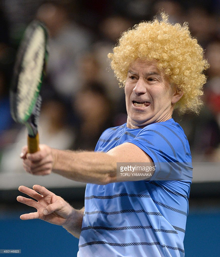 Happy 58th bday to Tennis HOFer John McEnroe, who went with the retro look in a recent match :) 