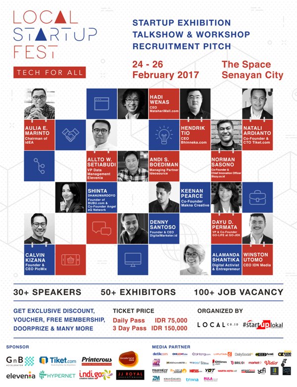 loketcom's tweet photo. Day 3 #LocalStartUpFest2017 @LocalStartupID | Feb 24-26 at The Space @senayancity | Ticket https://t.co/nmhNlMVczR https://t.co/6WqMyqiHio
