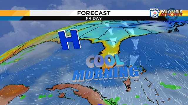 Friday gets off to a cool start with some #SOFLO neighbors feeling the 50s.  It's upper 70s for the afternoon! https://t.co/CaYzeDLeWt