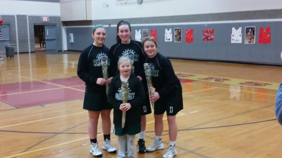 Thanks to Coach Morgan and Silver Lake bball for including our seniors and biggest fan Emily Keller in your senior night festivities!