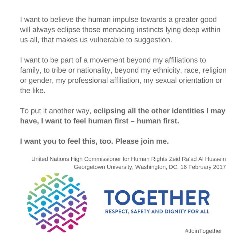 UN's tweet photo. "The struggle which falls to our generation today is far from hopeless" - https://t.co/e30JrSILyB 

#JoinTogether &amp; #StandUp4HumanRights https://t.co/35jeHQuYC1