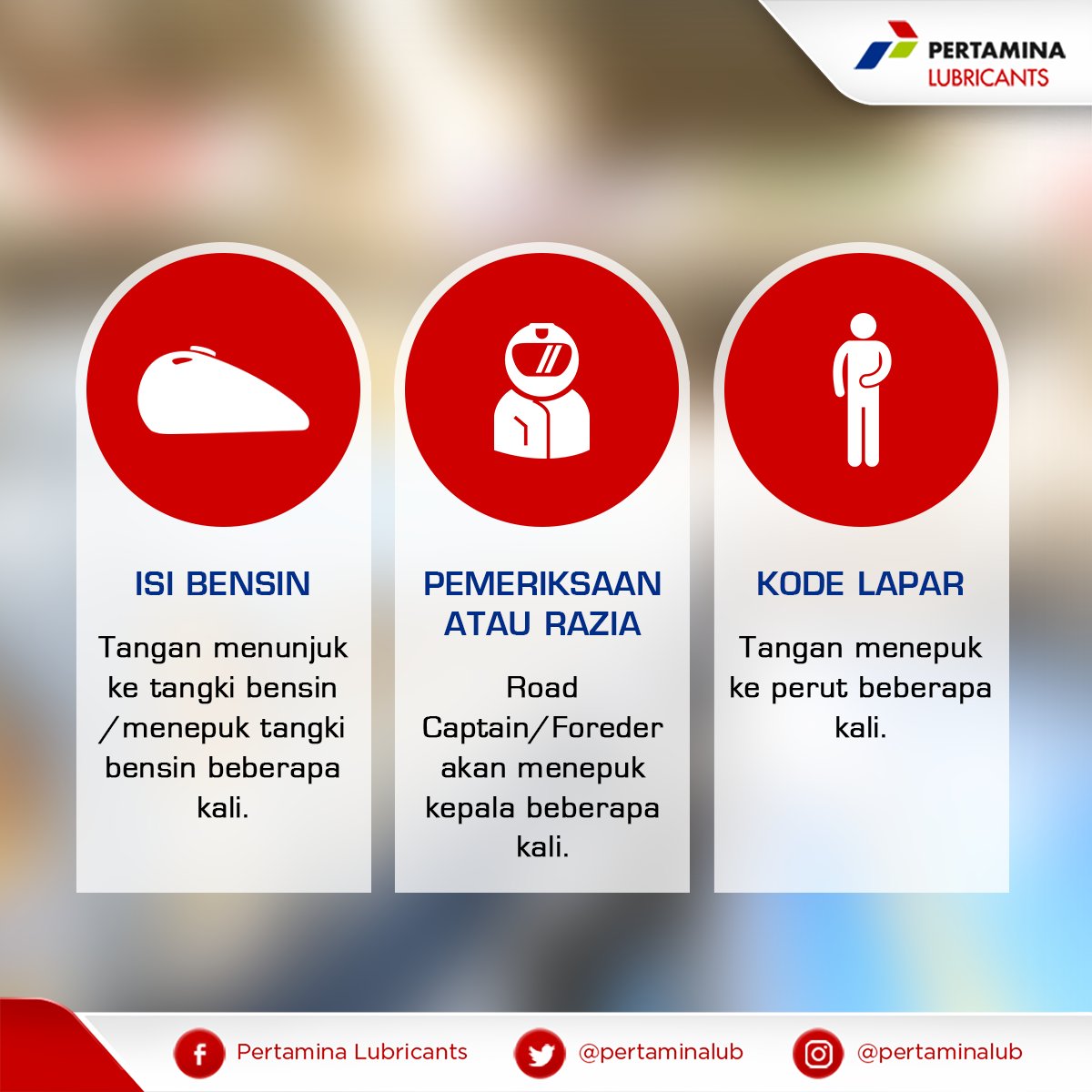 Pertaminalub's tweet photo. Hai Sobat komunitas motor!
Touring sudah mendarah daging pd masing2 anggota komunitas motor kan, tentunya?
#LubCommunity #RaiseTheBar https://t.co/9Yzeeua07p