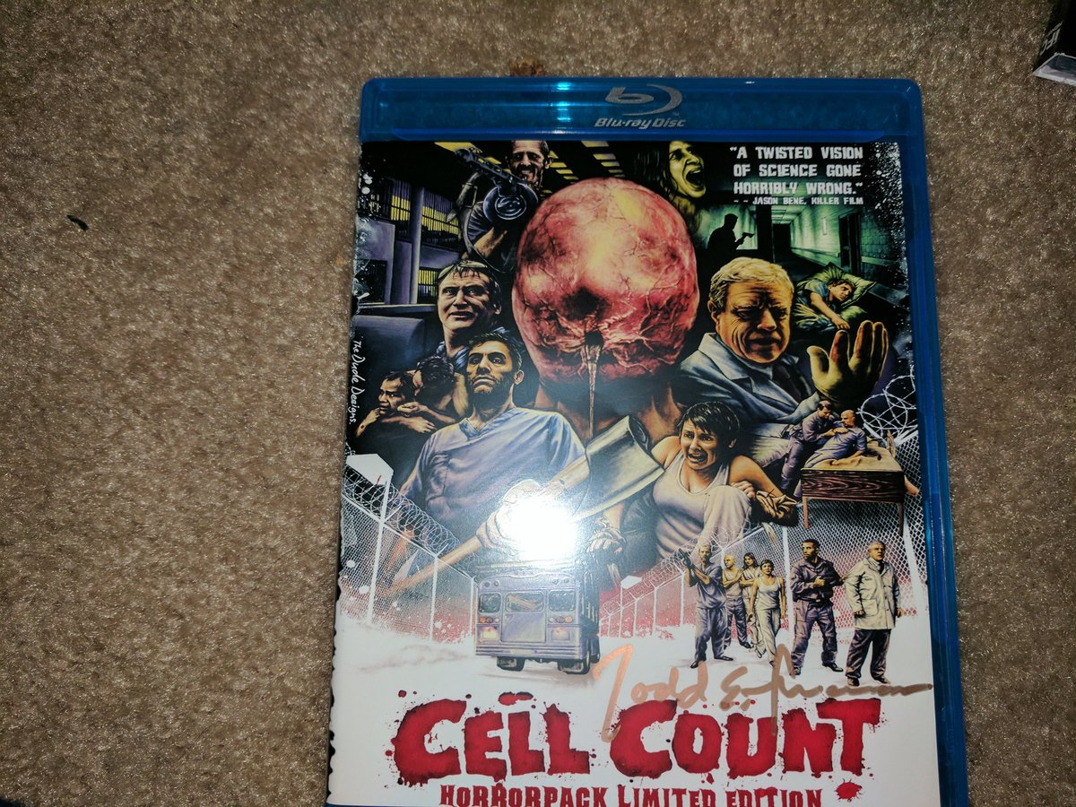 HorrorUpod's tweet image. I love choosing random horror Blu-rays to watch for the night. Courtesy of @HorrorPack I&apos;ll be watching #CellCount