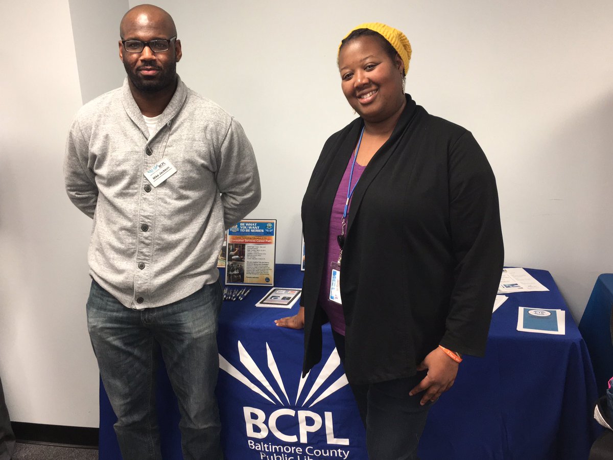 CTE_BaltCoPS's tweet photo. Continuing our partnership with @bcplinfo as Mike &amp; Tia join us for the #BCPSCTE Open House #CTEmonth #ctemonth2017 https://t.co/fdmOKErJNf