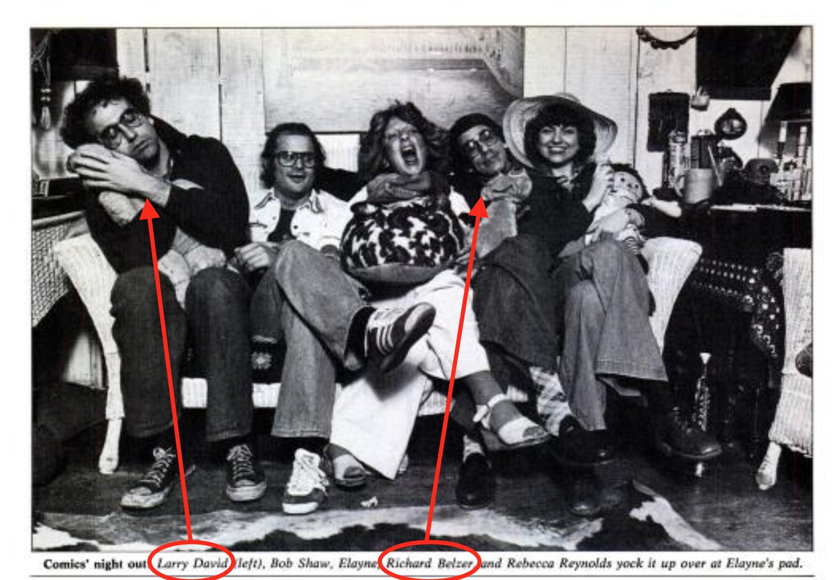 jpbuss's tweet photo. Happen to notice any recognizable faces on the couch with Elayne Boosler in @NYMag photo?  Two hints: L.D. &amp; @MRbelzer @CNN #historyofcomedy https://t.co/c30NO8Q6bD