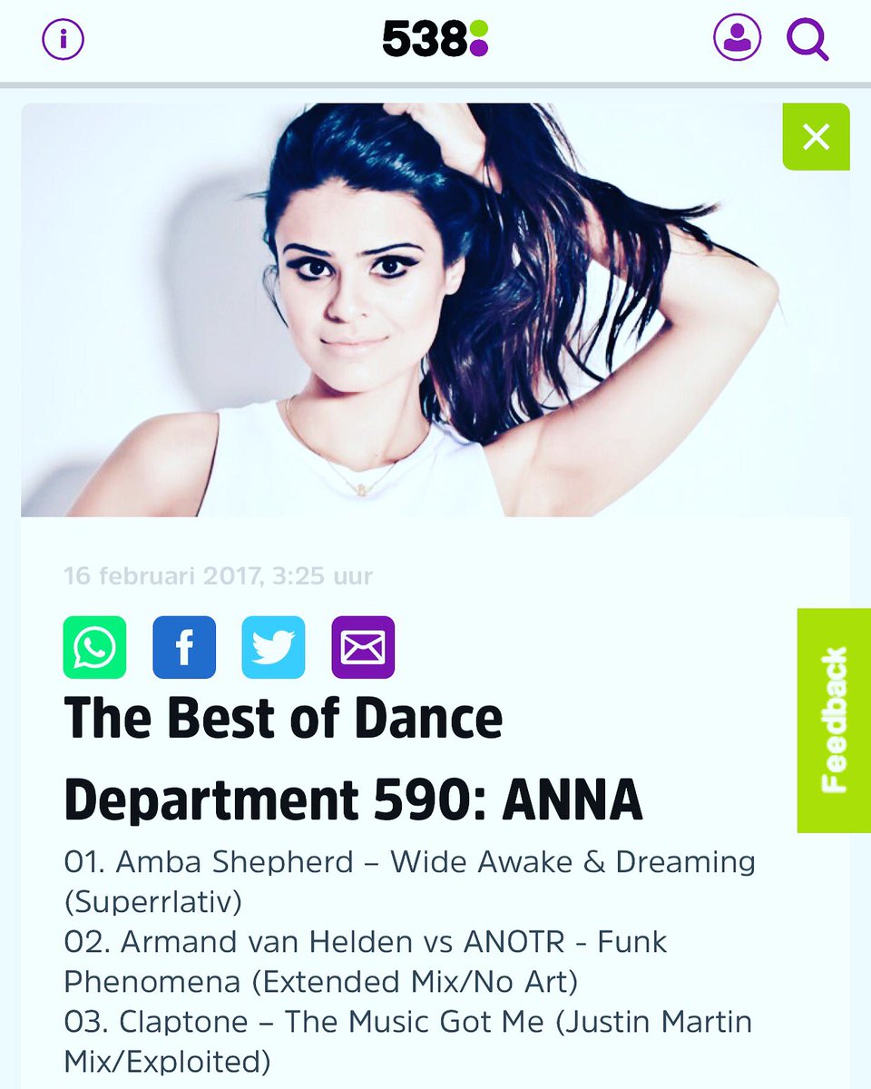 AmbaShepherd's tweet image. 〰🖤🔊Thank U @Radio538 #dancedepartment #Anna one of the biggest radio stations in The Netherlands supporting #WideAwakeNDreaming 🙌
#linkinbio
