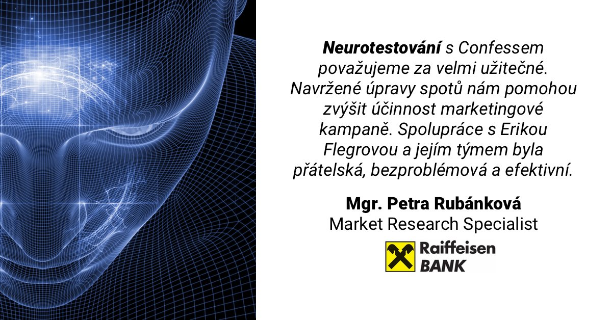 CONFESSResearch's tweet image. Kdy s námi vyzkoušíte #neuromarketing vy? Více o neurovýzkumu a kontakty: ow.ly/U36u3095ph4  P.S.: Děkujeme @RaiffeisenCZ