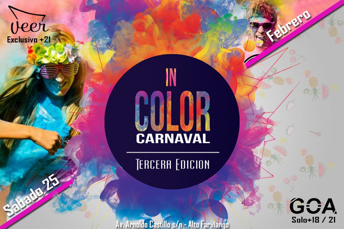 delmarkos8's tweet photo. Vuelve IN COLOR Carnaval..!
No te pierdas esta nueva edición el Sabado 25 de Febrero en Complejo VEER  -  GOA  zona Alto Fariñngo Catamarca https://t.co/UlnAxVIlzH