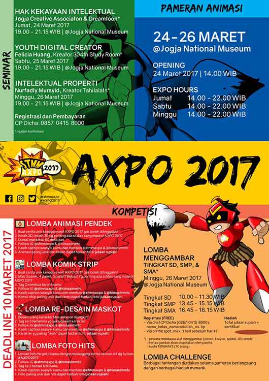 JogjaUpdate's tweet photo. Pameran Animasi AXPO 2017 #Yogyakarta 24-26/03/17 https://t.co/c35ZfbPoky https://t.co/QLhEGQqcvB
