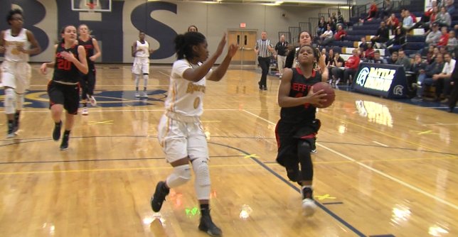 A_Kauff's tweet photo. Highlights: @LadyJayBBall gets a road win, but Maya Mouton shines on senior night for @GbbBattle: https://t.co/Em41sCaD7g https://t.co/2e0p23Vpmz