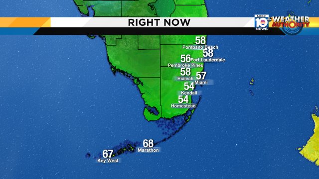 Expect a cool change as you head out the door this morning. #Miami #FLL #FLkeys https://t.co/4QcXSIzDh5