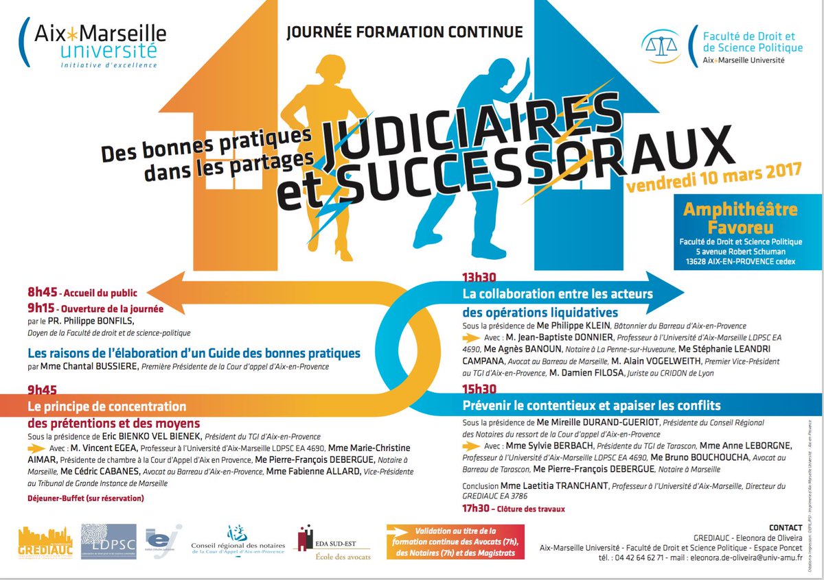 COLLOQUE 10 MARS 2017 : Des bonnes pratiques dans les partages judiciaires et successoraux @GREDIAUC <a href="/Notaires_CSN/">Notaires de France</a> 1/2