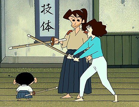 武蔵野剣太 母ちゃんの剣道入門」 オラの剣道の練習を見学しにきた