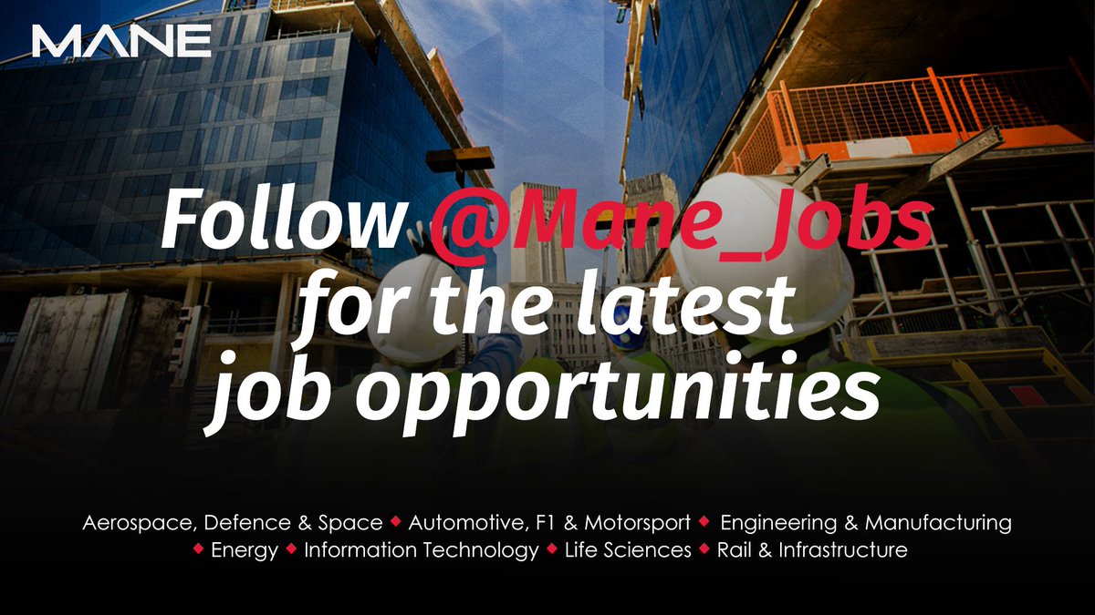 _constructjobs's tweet image. For the latest job opportunities from Mane please follow @Mane_Jobs

For industry news &amp;amp; updates follow @Mane_Contracts 

#WeAreRecruitment