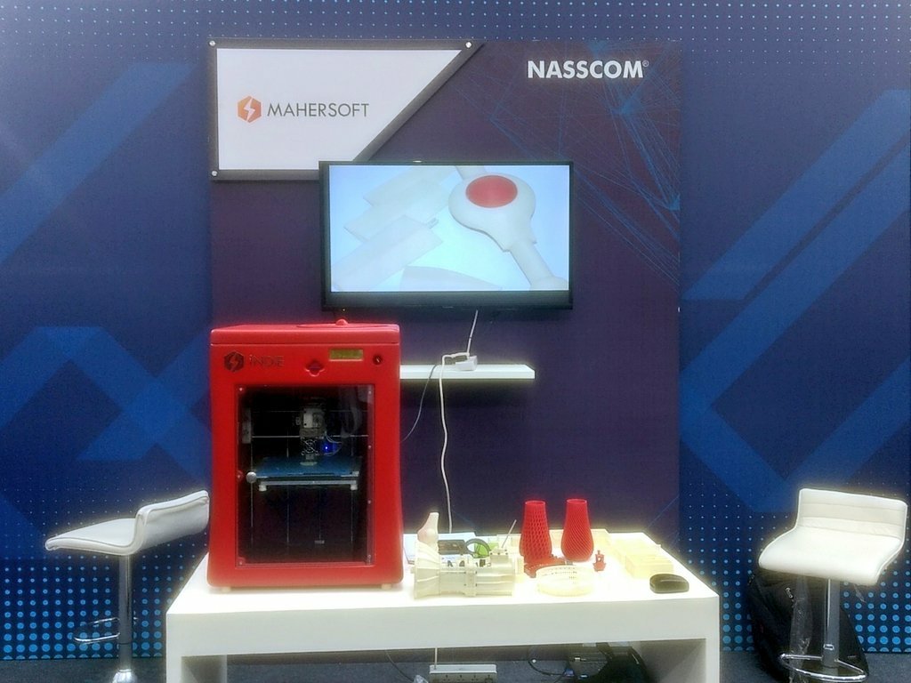 mahersoft3D's tweet photo. Indie 3D Printer at Nasscom Tech Cafe #nasscom_ilf . https://t.co/vVw3k9vCBe https://t.co/xLiE97jAg1