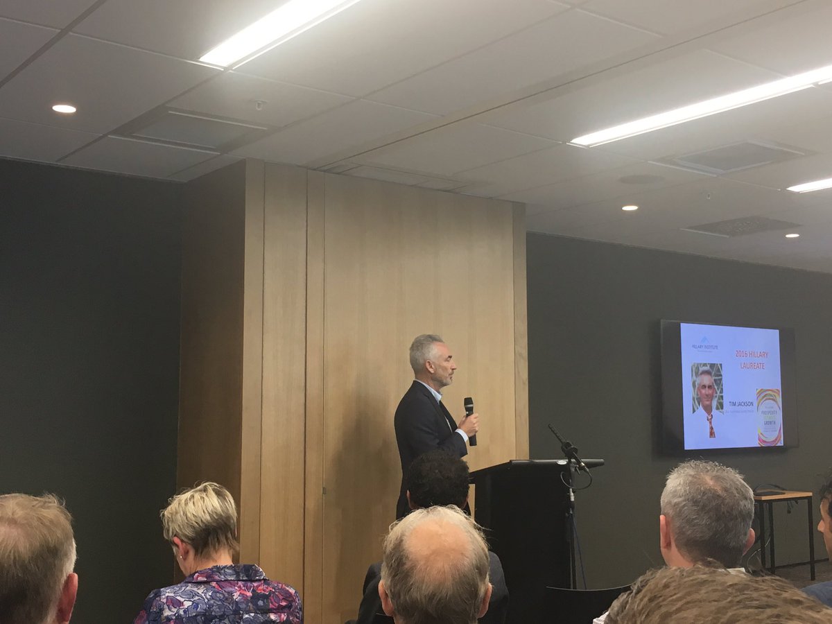 "The economy of tomorrow is one that works". Thanks for an excellent talk, <a href="/ProfTimJackson/">Tim Jackson</a>! Thanks <a href="/HillaryInstitut/">Hillary Institute</a> 4 making it happen.